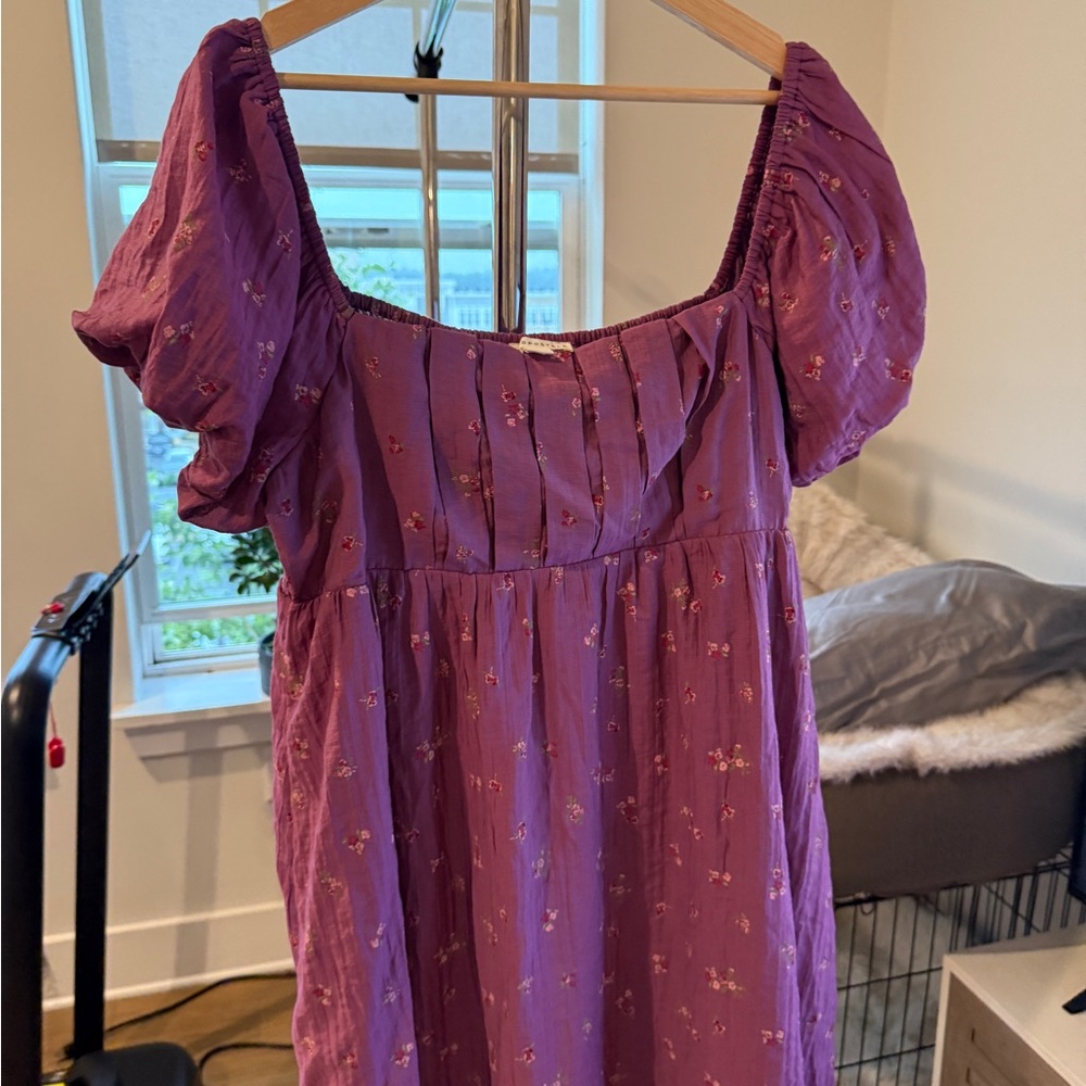 Aeropostale Purple Floral Midi Dress